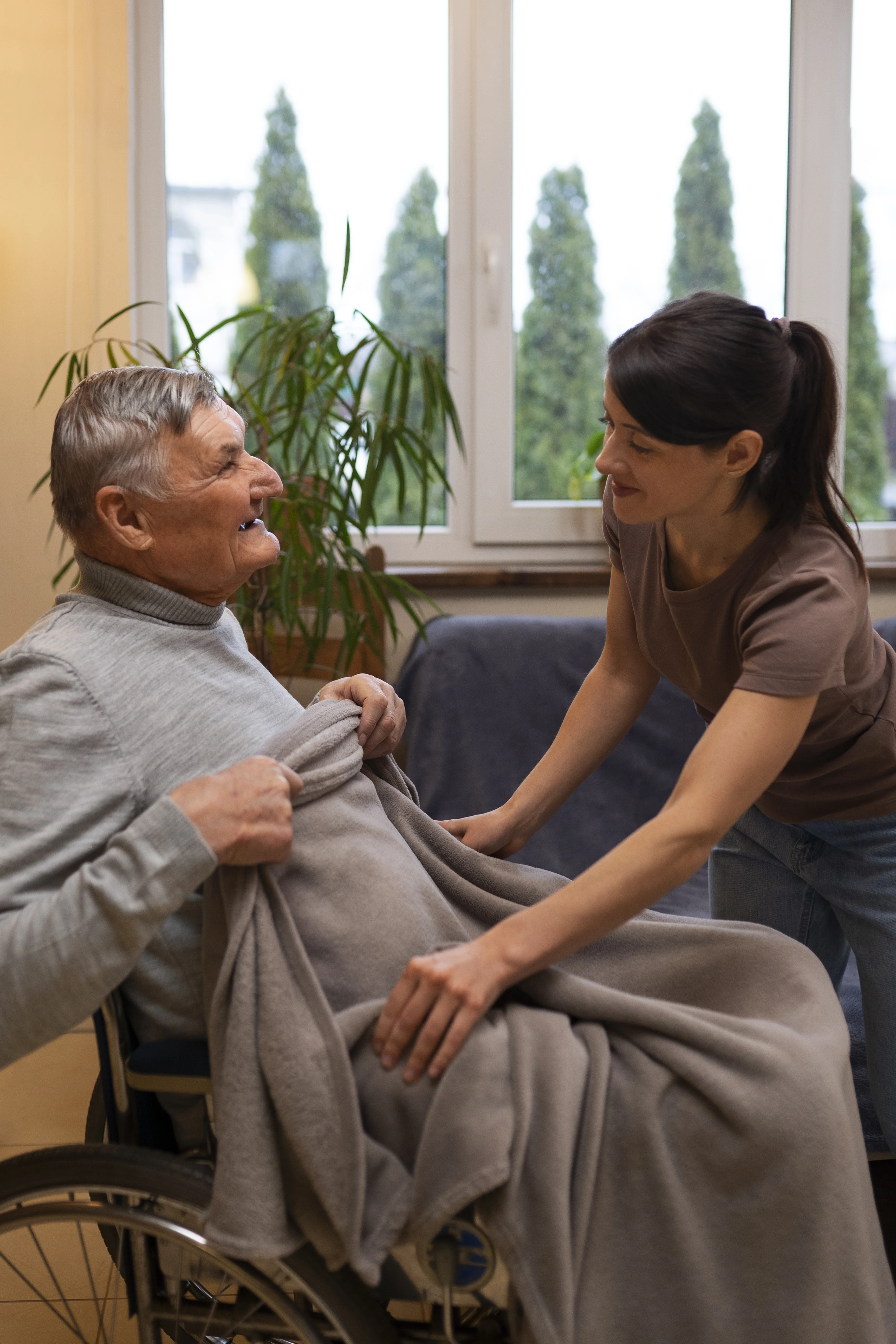 Carer supporting daily living activities